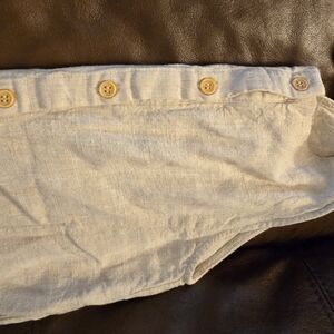 Men's Cream Linen Pants